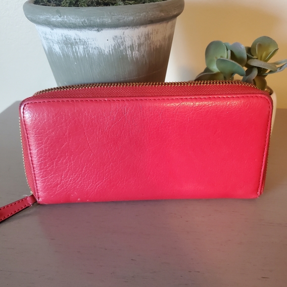 Vintage Red Coach Zipper Wallet - Picture 5 of 5